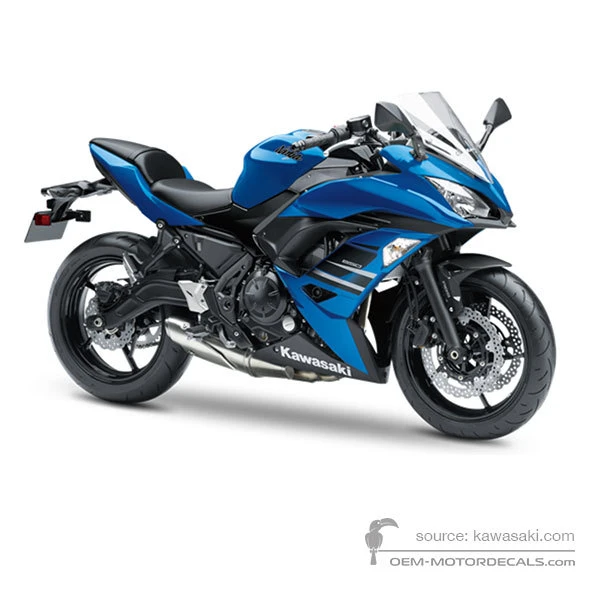 OEM Decals Kawasaki NINJA 650 2018 - Blue • Original Stickers
